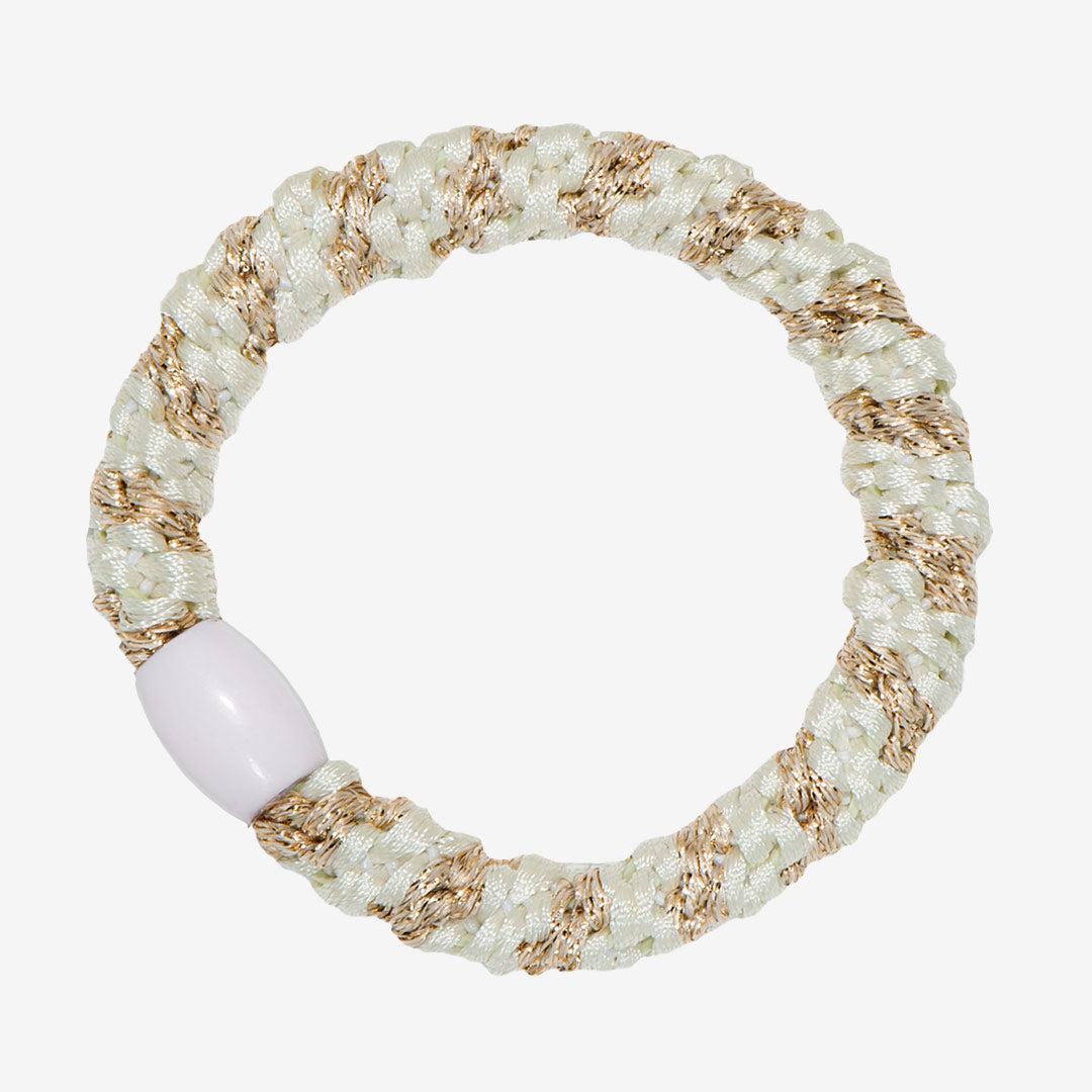 Supersnodden hårsnodd i ivory/gold