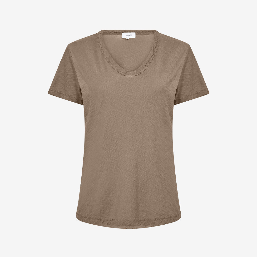 T-shirt LR-ANY 2 Falcon i ekologisk bomull med V-ringning och korta ärmar