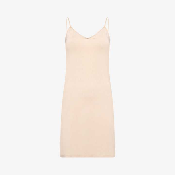 Beige klänning LR-CARO 2 Smoke Gray i viskos med mjukt och följsamt fall