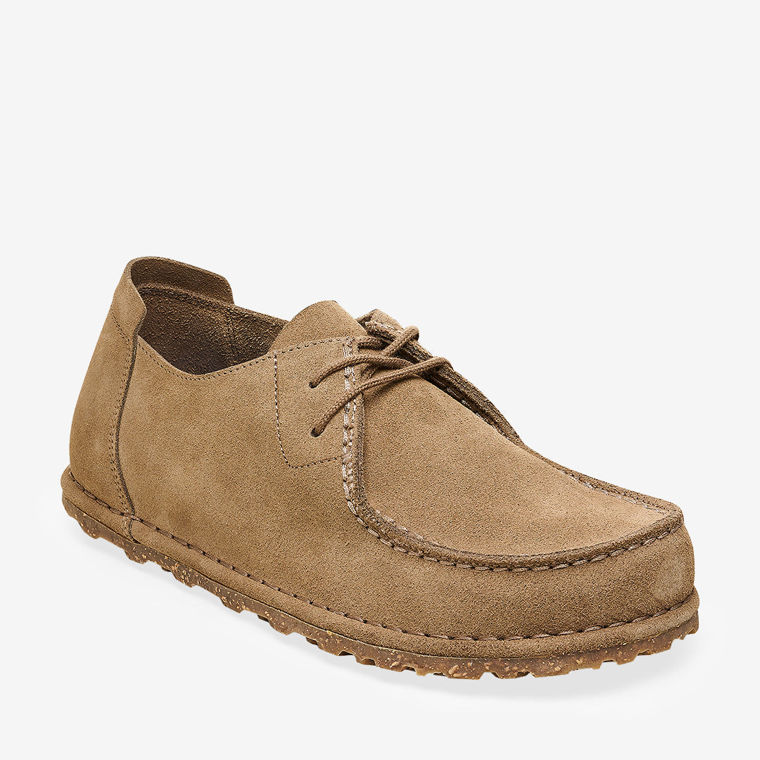 Grå taupe Utti Lace LEVE-sneaker i mocka med gummisula, modell 1027321