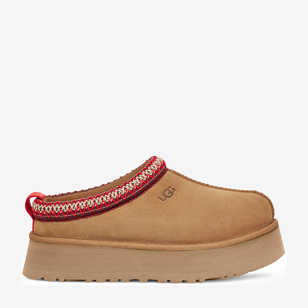 UGG Tazz II platåslipper i mocka med fårskinnsfoder och återvunna detaljer

