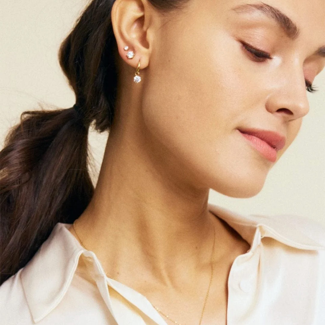 Crown Hoops Gold