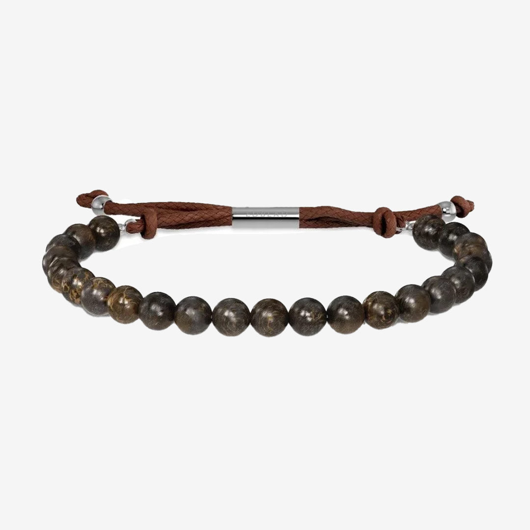Edblad Avery bracelet brown silver armband jaspis justerbart smycke