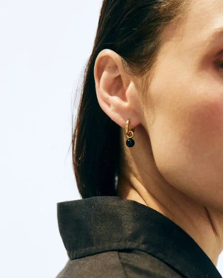 Aura Hoops S Black Gold