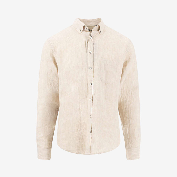 Fynch-Hatton Linen långärmad linneskjorta Sand