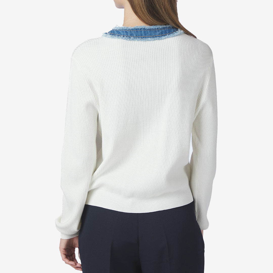 Zelma Knit Denim Cardigan