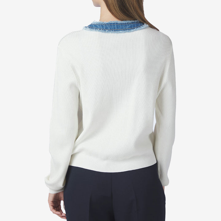 Zelma Knit Denim Cardigan