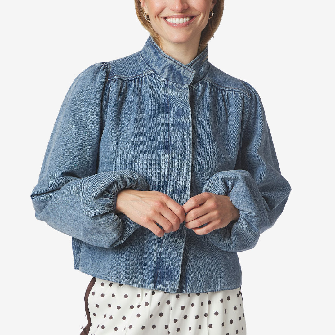 Neo Noir Tirsa Denim Jacket dam Blue 168436