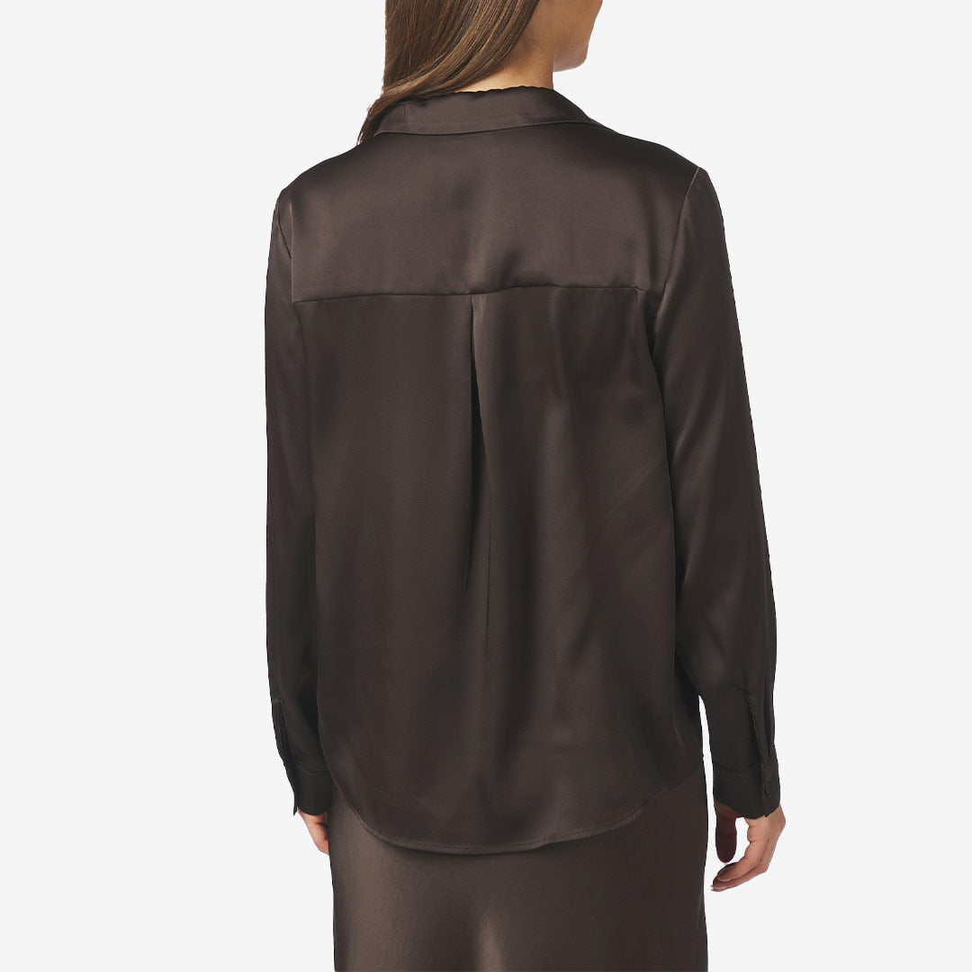 Hazelle Drapy Satin Shirt