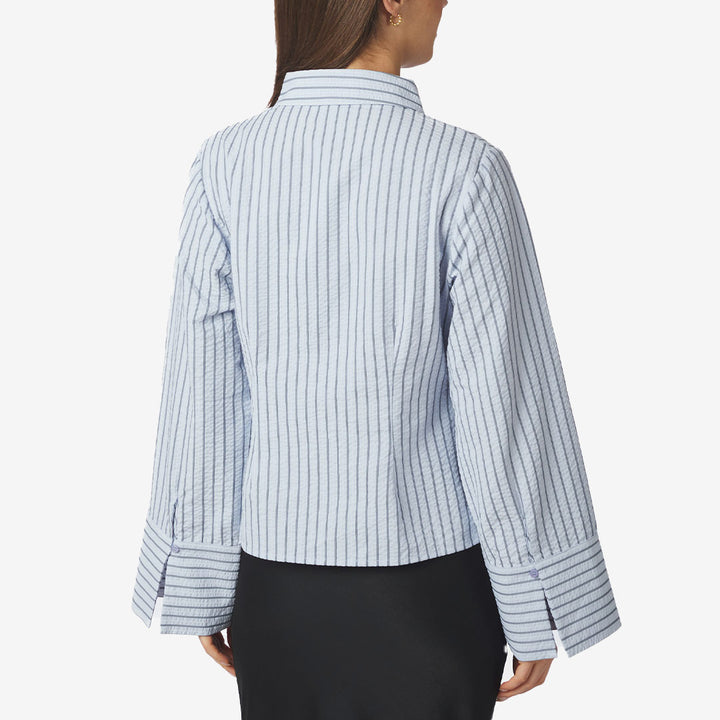 Rosa Striped Crepe Shirt