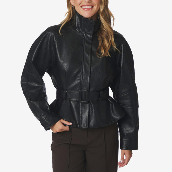 Jaclyn Faux Leather Jacket