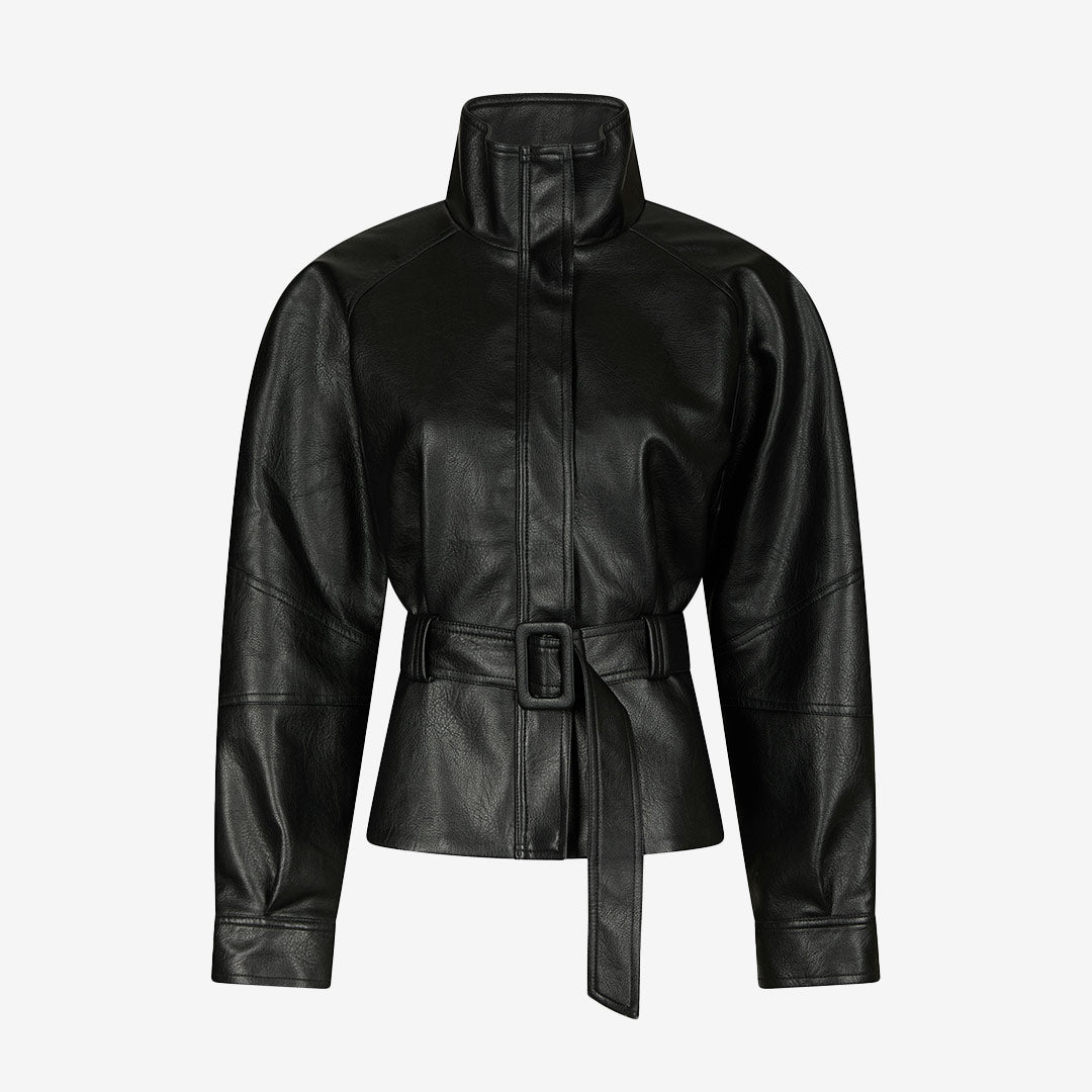 Jaclyn Faux Leather Jacket