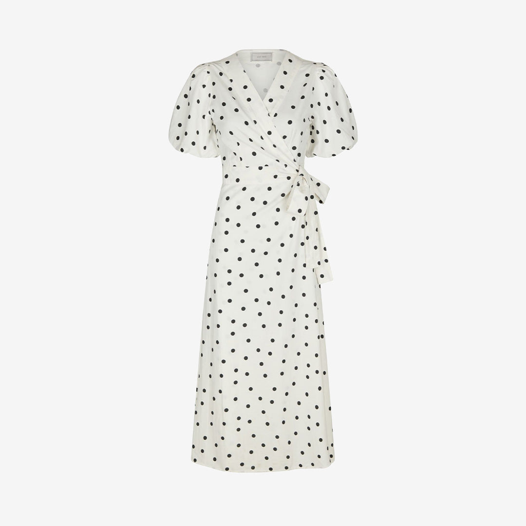 Clarine Linen Dot Dress