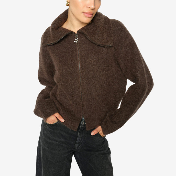 Mos Mosh MMHulda Knit Zip Cardigan dam Delicioso 176130