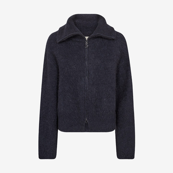 Mos Mosh MMHulda Knit Zip Cardigan dam – Salute Navy