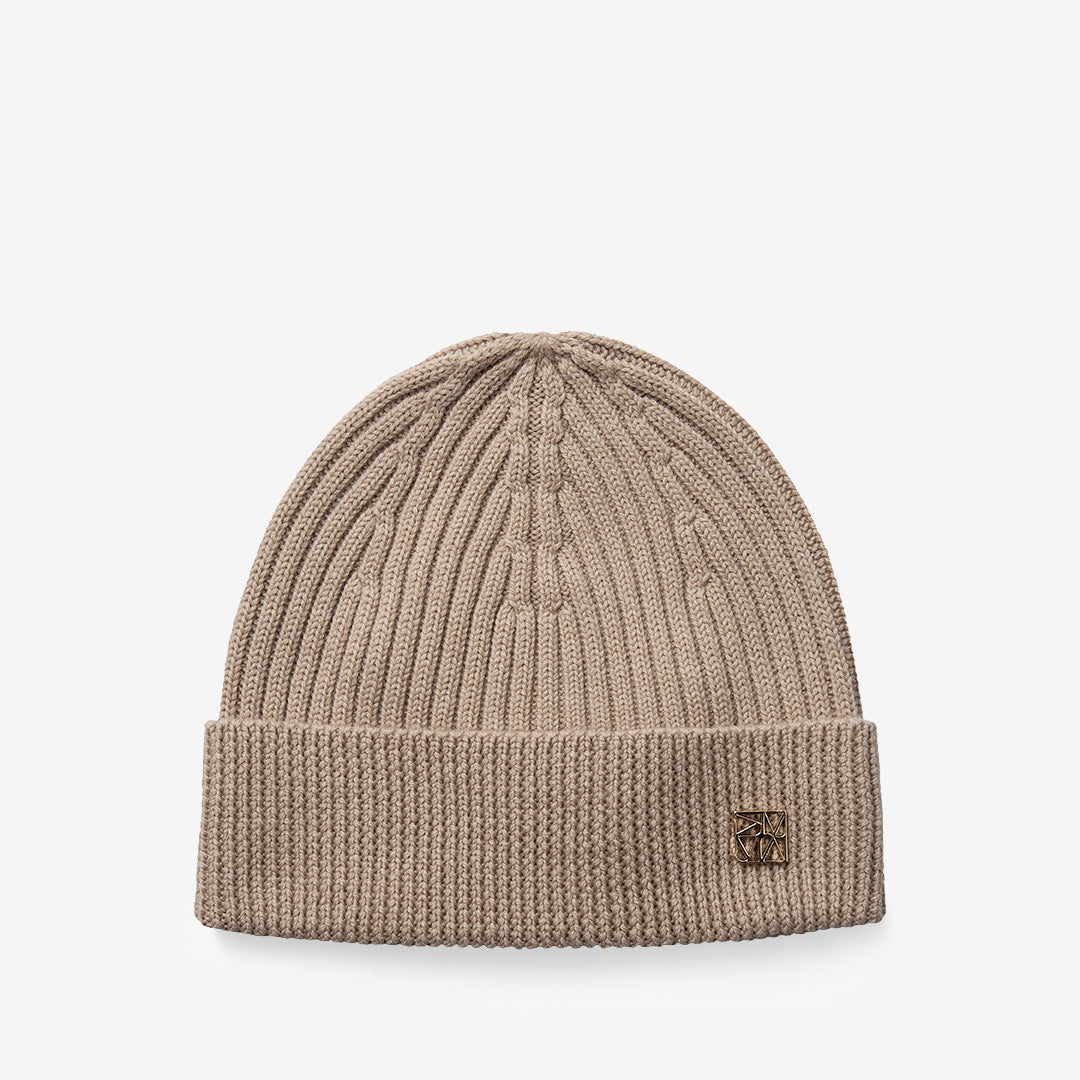 Mos Mosh 179140 MMTova Wool Rib Hat i Doeskin med ribbad struktur och mjuk ullkvalitet för dam