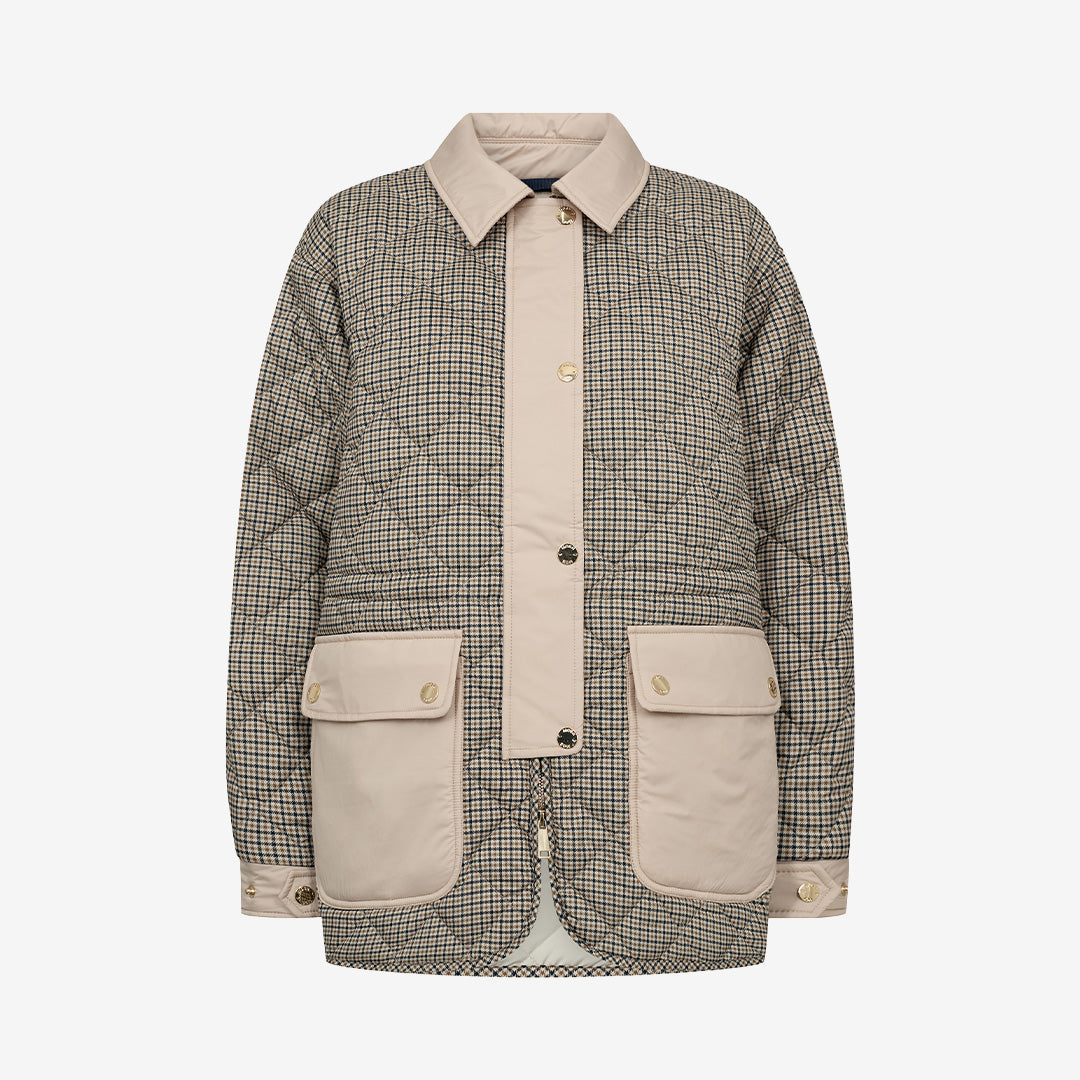 Mos Mosh 179200 MMAnna Rye Check Jacket i Doeskin med rutmönster och avslappnad passform för dam