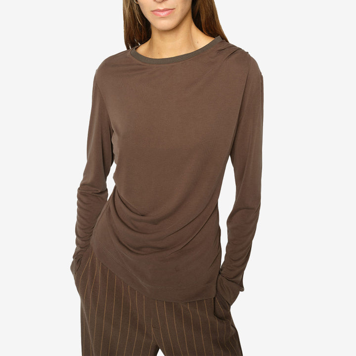 Mos Mosh MMAmi O-LS Draped Tee dam Delicioso 180730