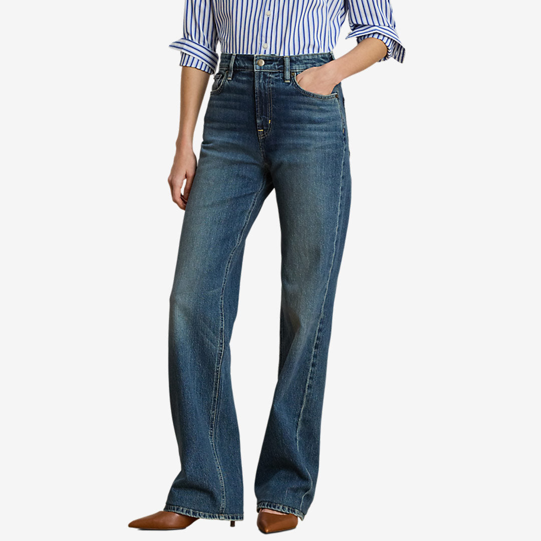 Lauren Ralph Lauren raka jeans dam med hög midja Haze Wash 200B31215001