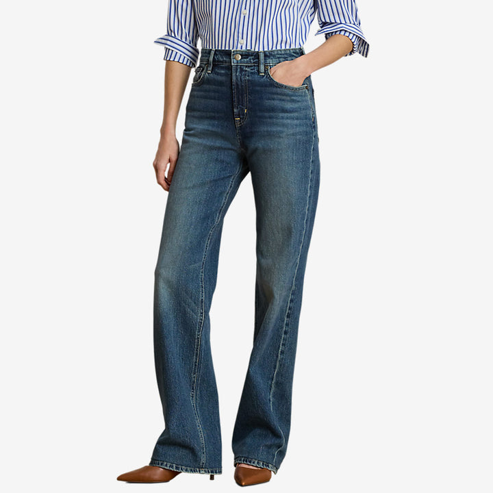 Lauren Ralph Lauren raka jeans dam med hög midja Haze Wash 200B31215001