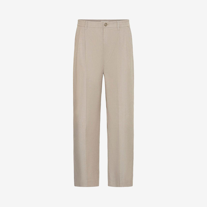 CFGRANT 0253 Pinstriped Pant i färgen Island Fossil med smal passform och pinstripe