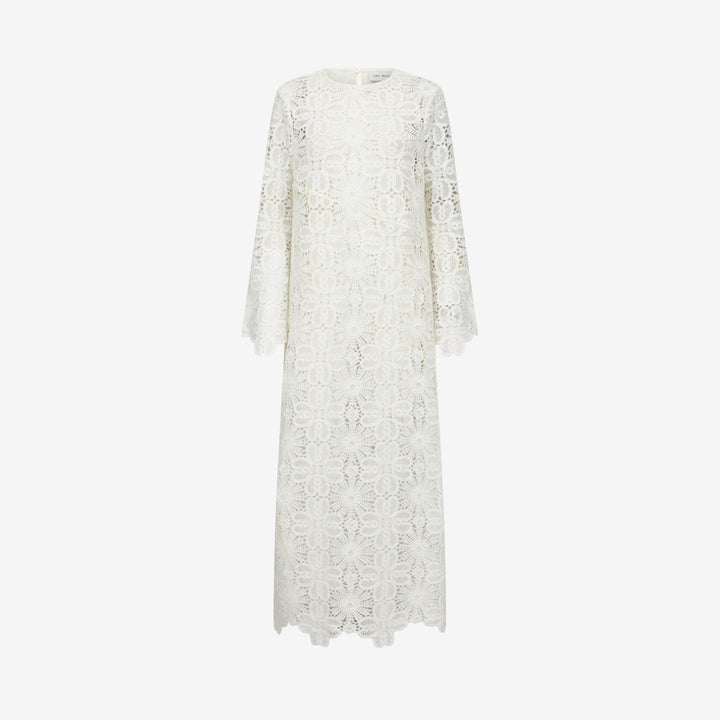 CMVILJA-DRESS klänning från Copenhagen Muse i 100% polyester, lös passform, rund halsringning och allover broderat mönster, Jet Stream 205970