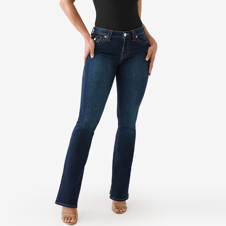 True Religion BECCA mid rise bootcut jeans dam i färgen Muddy Waters