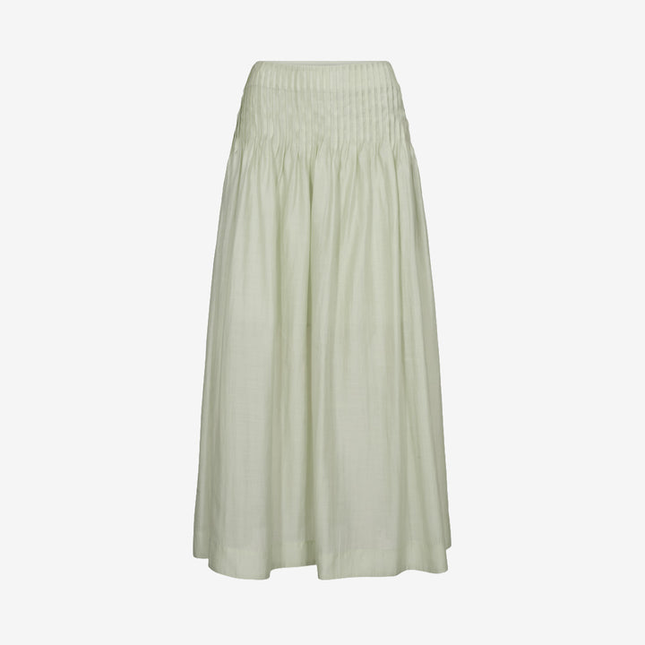 CMMOLLY-skirt i Green Tint med veck och texturerad midja