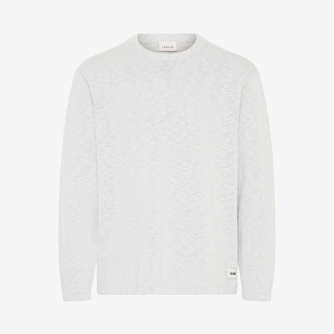 Pullover i 100% bomull i färgen Fog Grey Melange från SDUSTIN