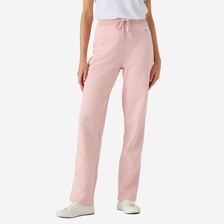 Lexington Classic Logo Jersey Pants i rosa, mjuka bomullsbyxor med logotyp.