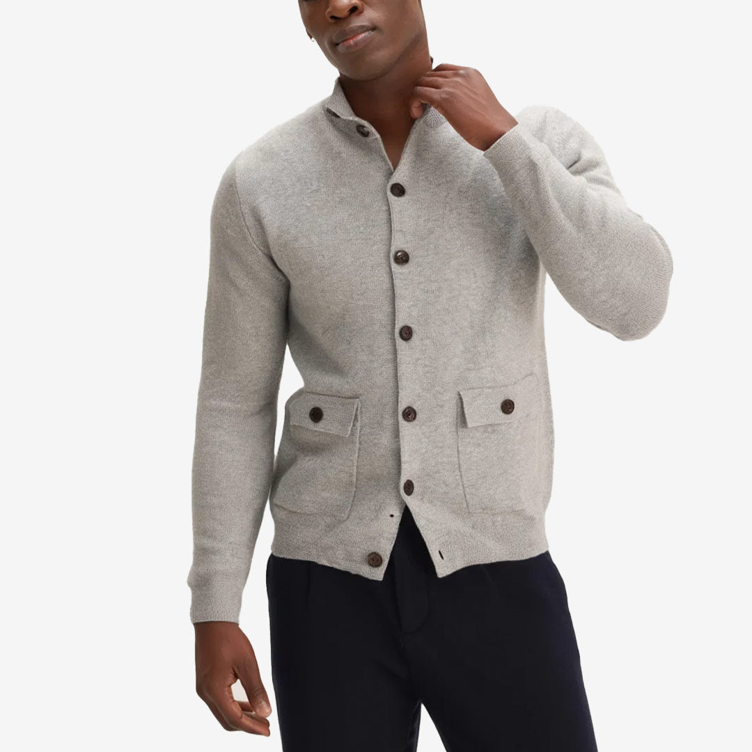Man Buttoned Jacket