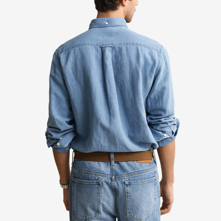 REG COTTON LINEN INDIGO SHIRT