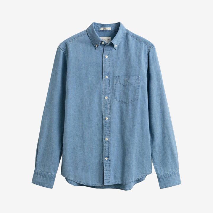 REG COTTON LINEN INDIGO SHIRT