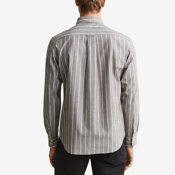 REG POPLIN MELANGE STRIPE SHIRT