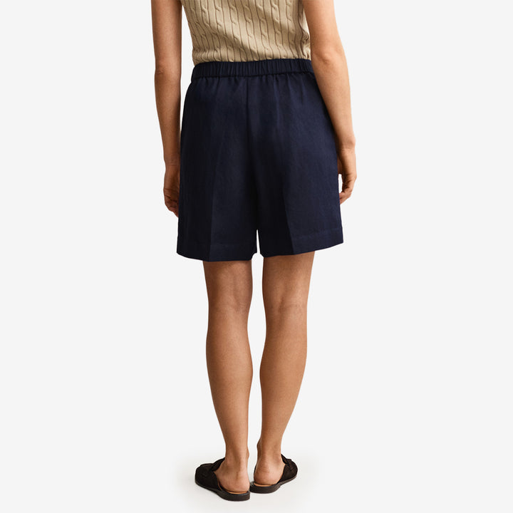 LINEN BLEND PULL ON SHORTS