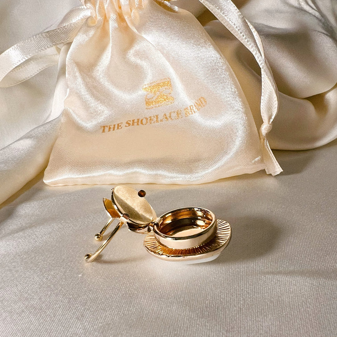 Gold Adjustable Ring – Button Base