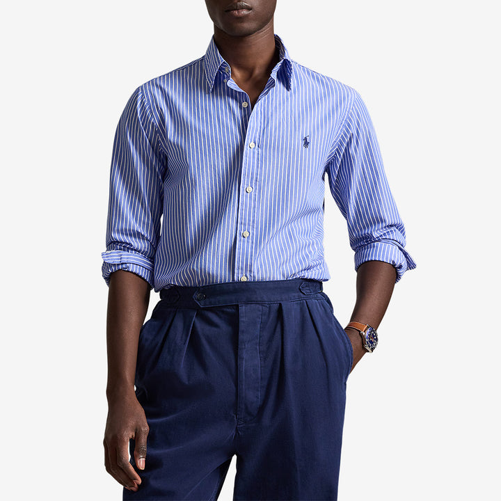 Polo Ralph Lauren randig skjorta herr blå vit sport shirt
