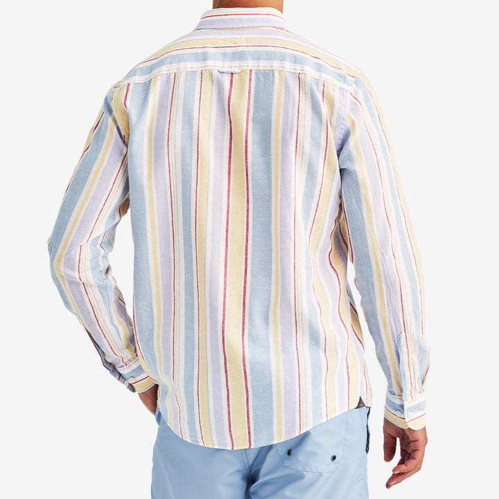Happy Linen Stripe Shirt-Classic Fit