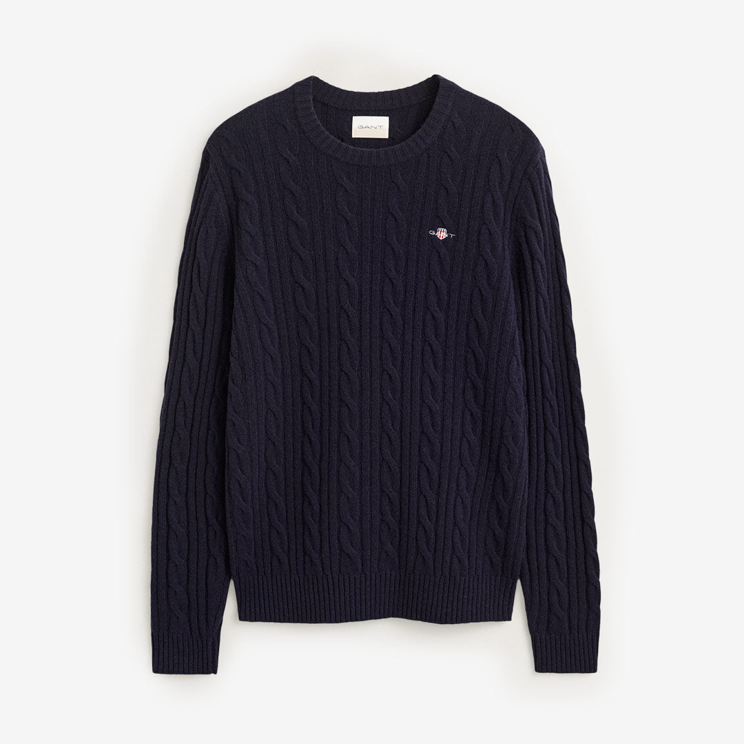 LAMBSWOOL CABLE C-NECK