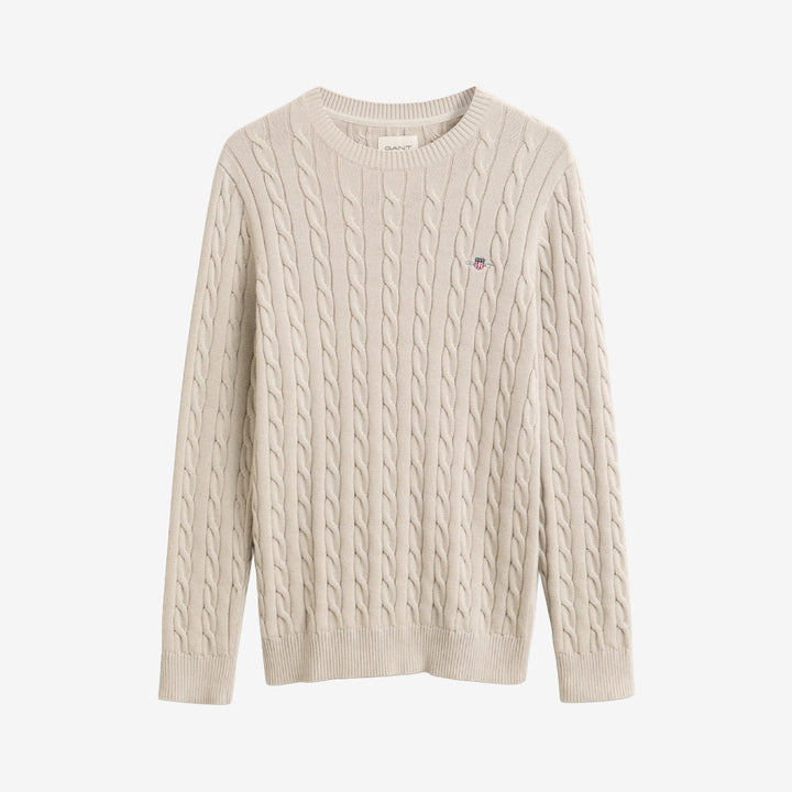COTTON CABLE C-NECK