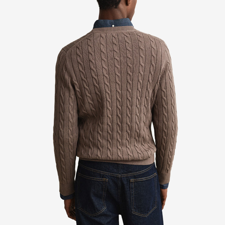 COTTON CABLE C-NECK