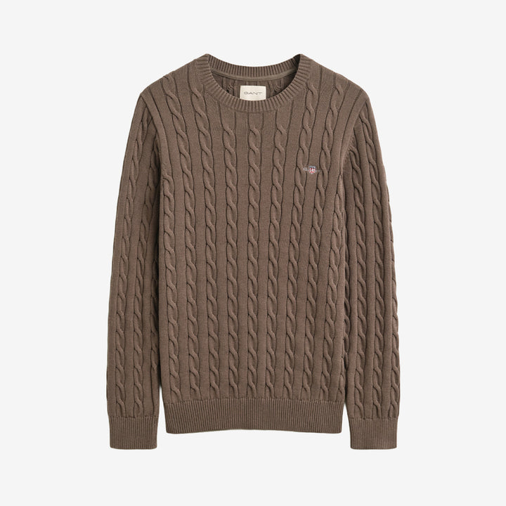 COTTON CABLE C-NECK