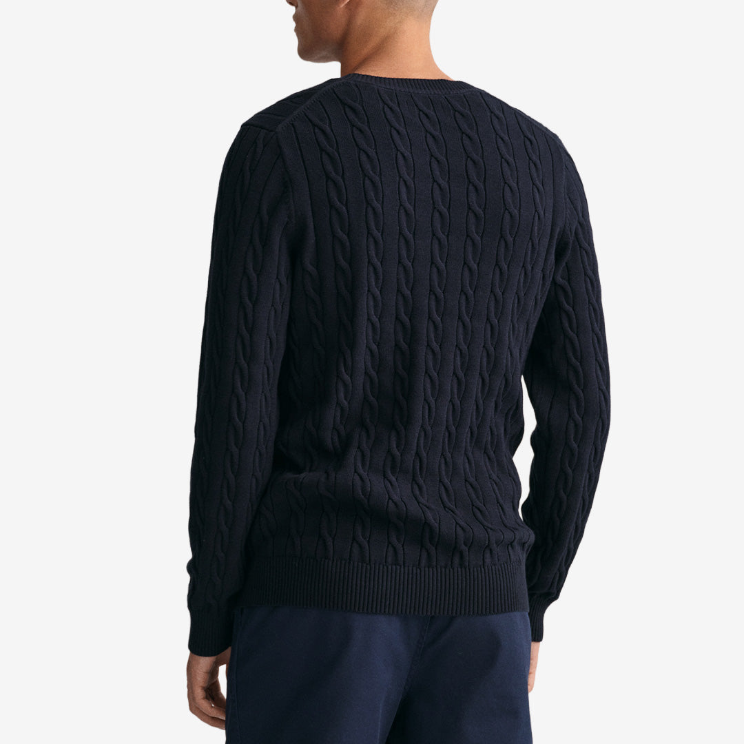 COTTON CABLE C-NECK