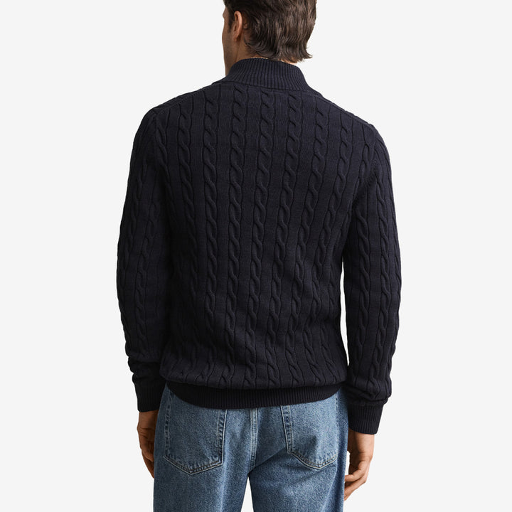 COTTON CABLE HALF ZIP