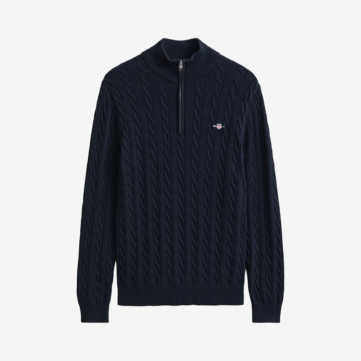 COTTON CABLE HALF ZIP