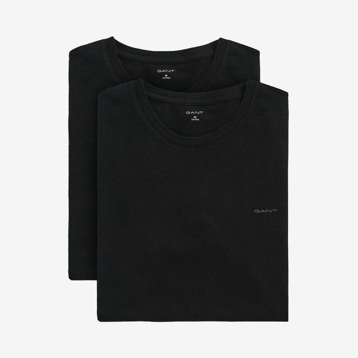 GANT bas t-shirts i 2-pack för herr i svart bomull
