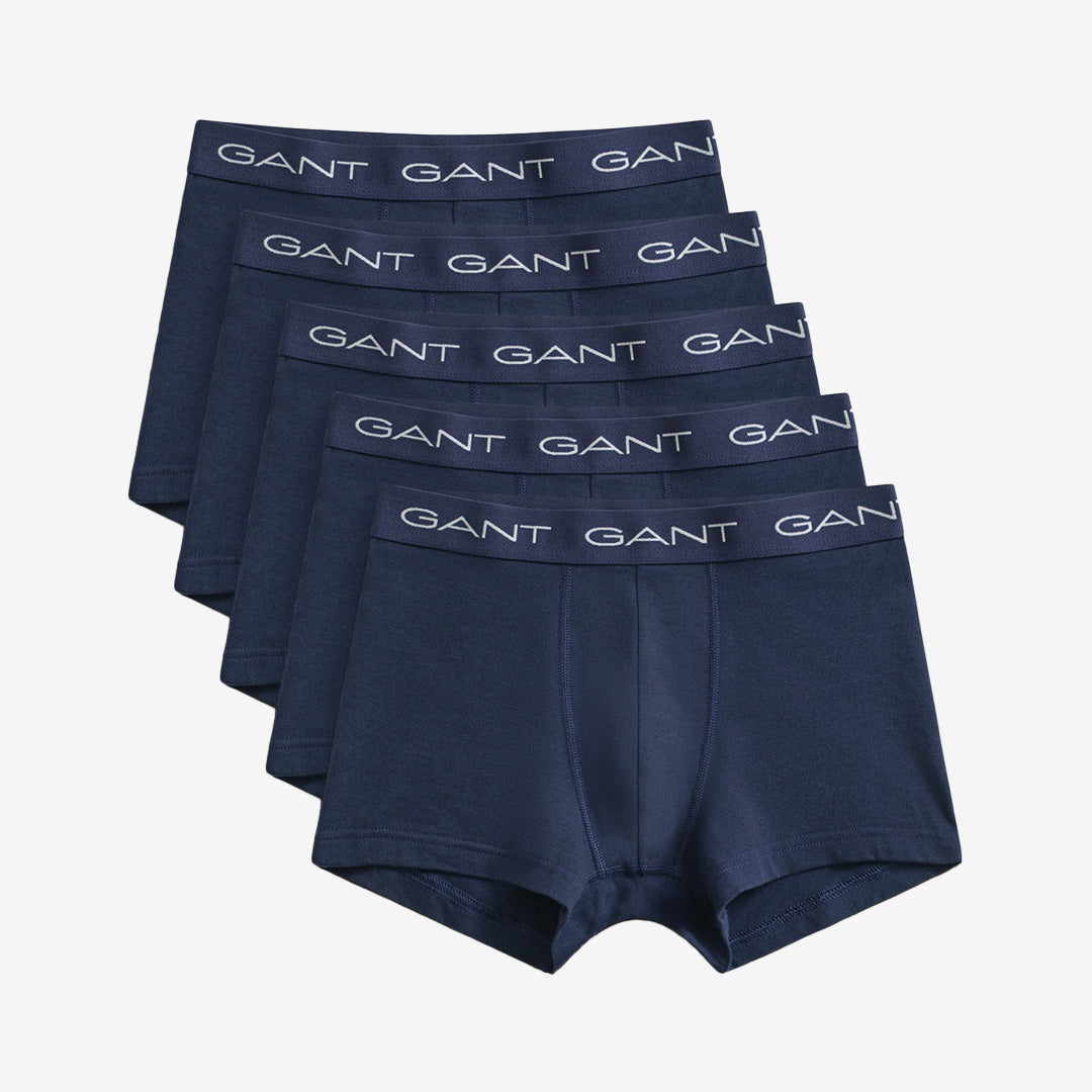GANT Trunk 5-Pack herrunderkläder i färgen Marine med logotypresår från pondues.shop