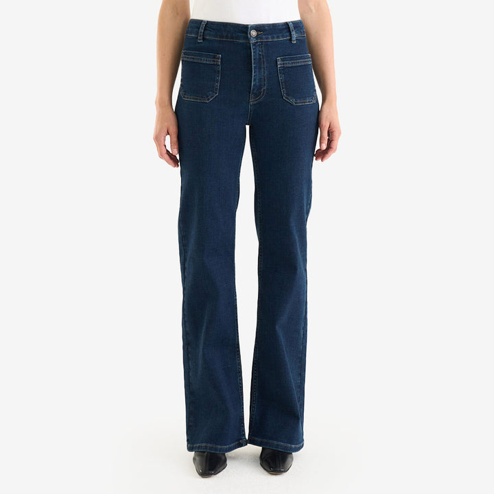 Twist & Tango Cleo Jeans dam flare Deep Blue Wash 9029