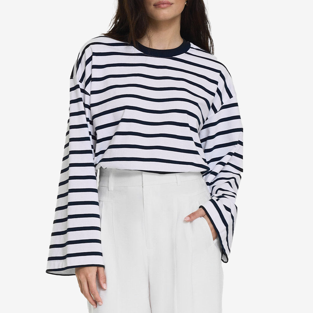 Twist & Tango Celeste LS Top – långärmad topp i mjuk bomullsjersey med rund hals