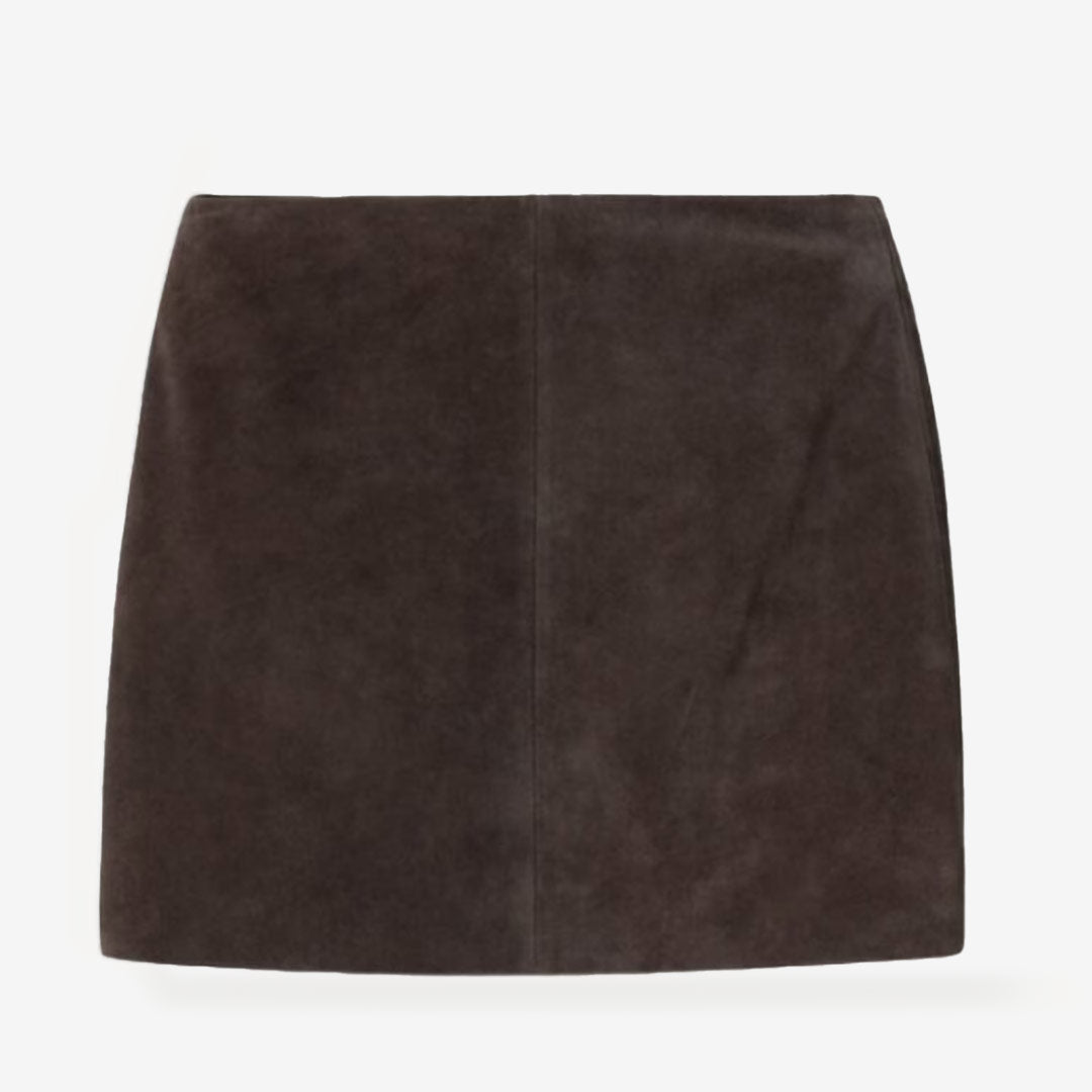 Hollow Suede Skirt